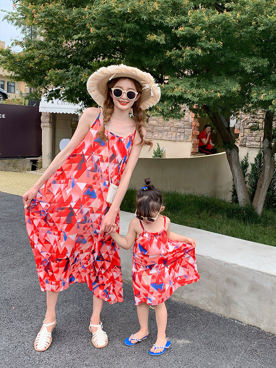 Different Parent-child Summer Clothes Seaside Holiday Mother
