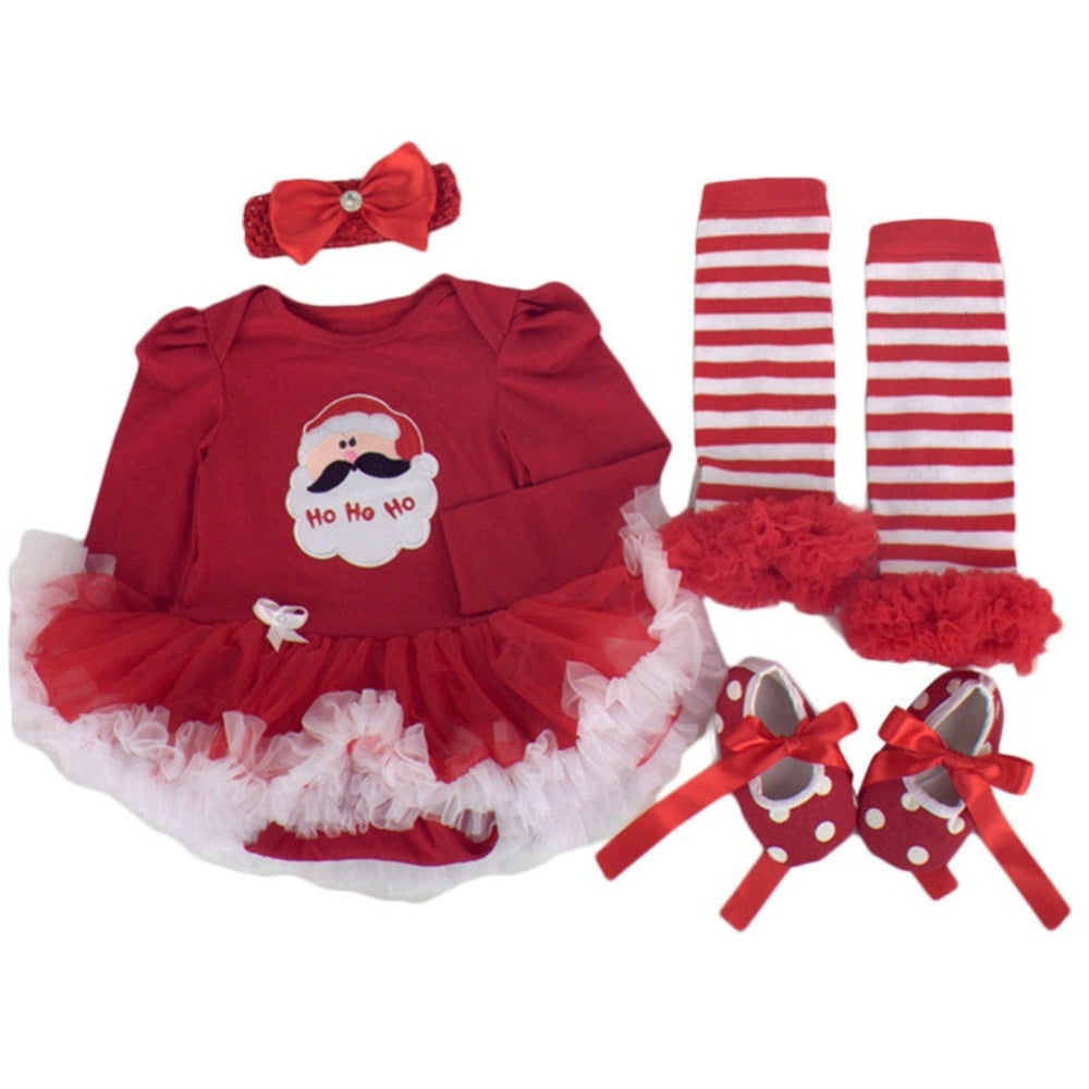 SANTA Four-piece Christmas Gift Newborn Clothing Set Baby