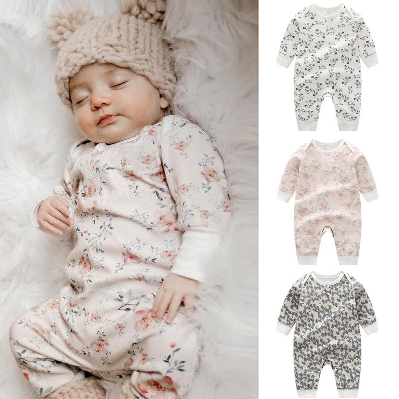 Spring And Autumn Organic Cotton Baby Jumpsuit