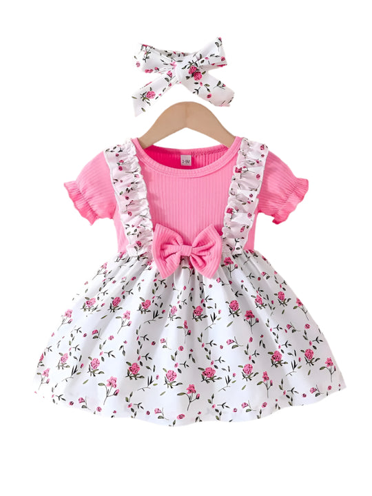 Embroidered Flowers Holiday Party Dress Girl