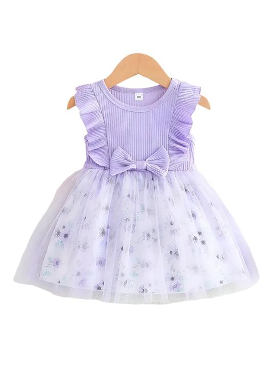 Embroidered Flowers Holiday Party Dress Girl