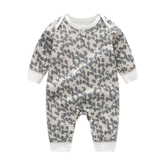 Spring And Autumn Organic Cotton Baby Jumpsuit